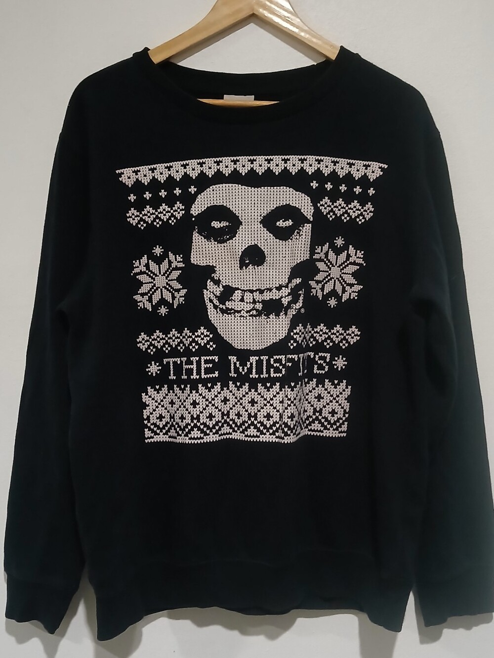 The Misfits Fair Isle Fiend Skull Pullover Sweatshirt Unisex Size: L